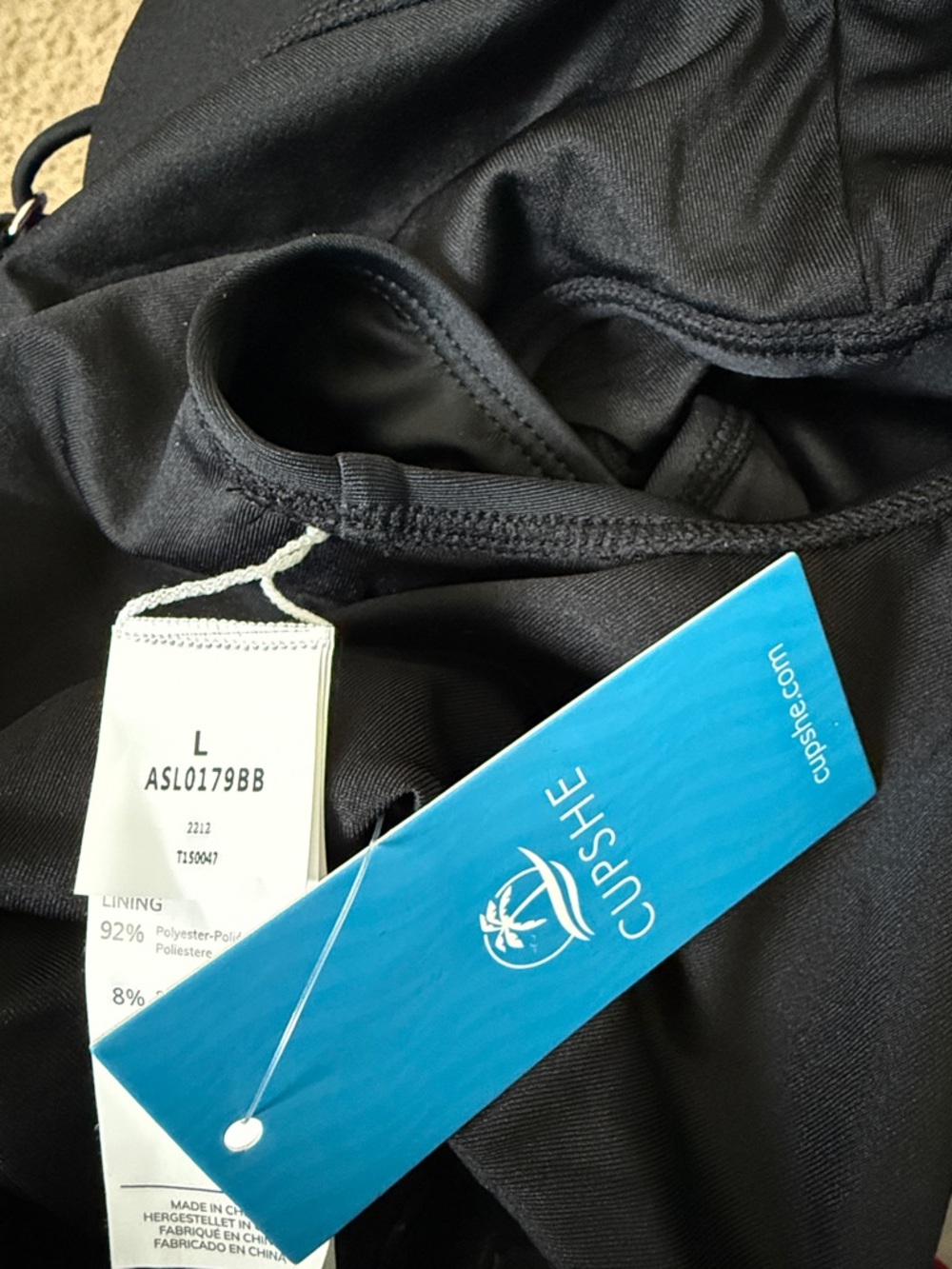 Cupshe Black V-Neck One-Piece Swimsuit - Picture 5 of 5
